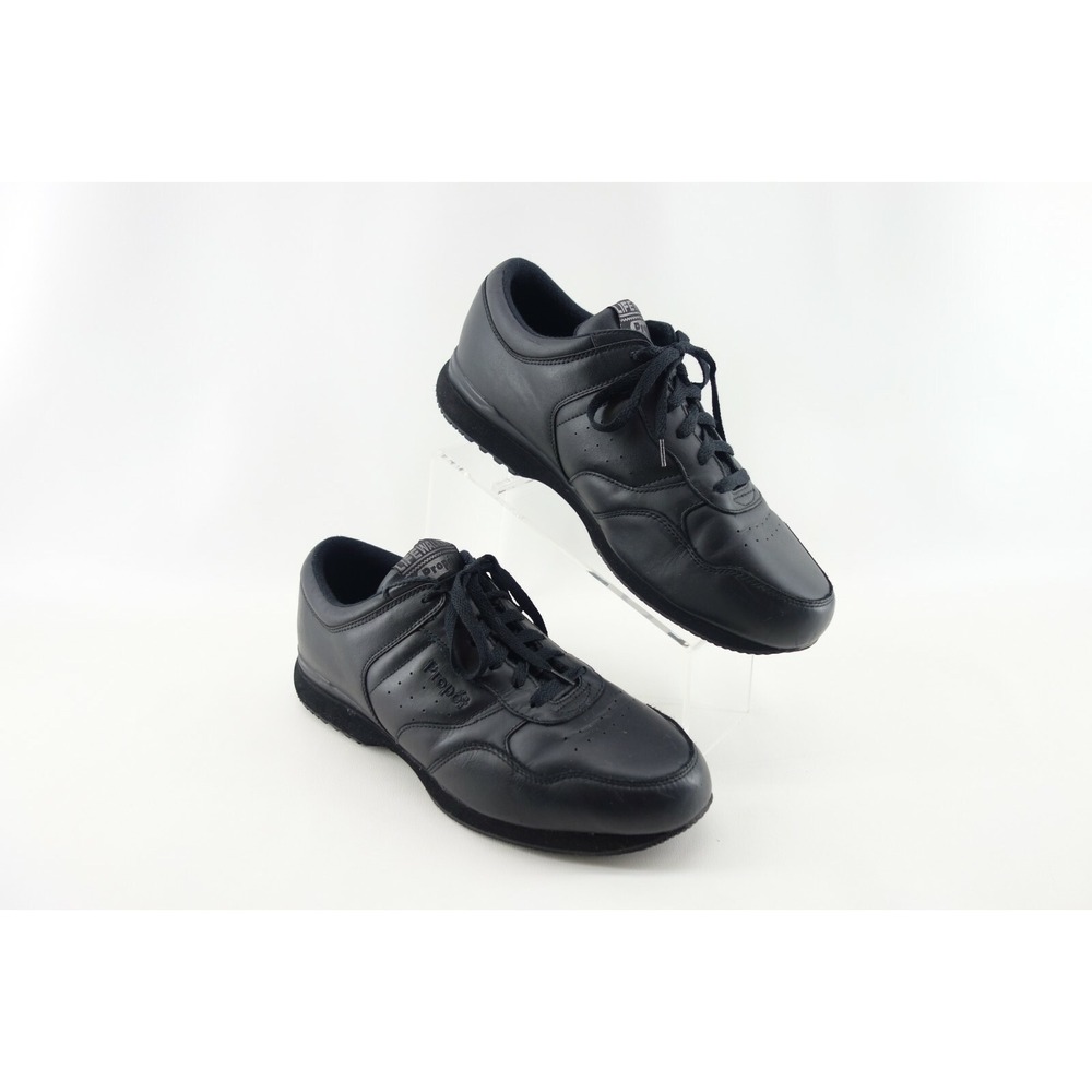 Propet Lifewalker M3704 Mens Lite Walking Shoe Black Leather‎ size US 11 1/2  XW
